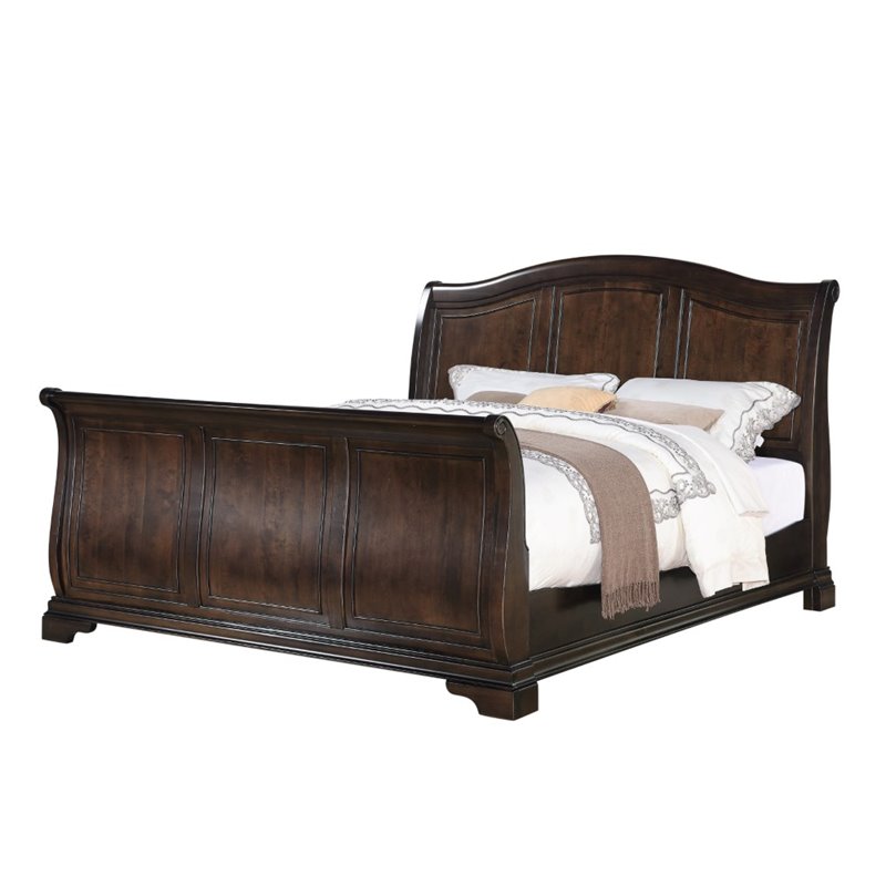 Picket House Furnishings Conley 5 Piece Queen Sleigh Bedroom Set in Cherry