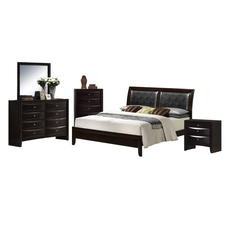 Picket House Furnishings Madison 5 Piece Queen Bedroom Set in Mahogany