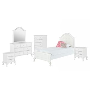 picket house furnishings jenna 6 piece bedroom set in white