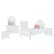 Picket House Furnishings Jenna 6 Piece Twin Kids Bedroom Set in White