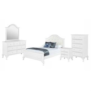 picket house furnishings jenna 5 piece bedroom set in white
