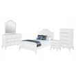 Picket House Furnishings Jenna 5 Piece Full Kids Bedroom Set in White