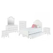 Picket House Furnishings Jenna 6 Piece Twin Bedroom Set in White