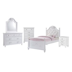 picket house furnishings annie 5 piece bedroom set in white