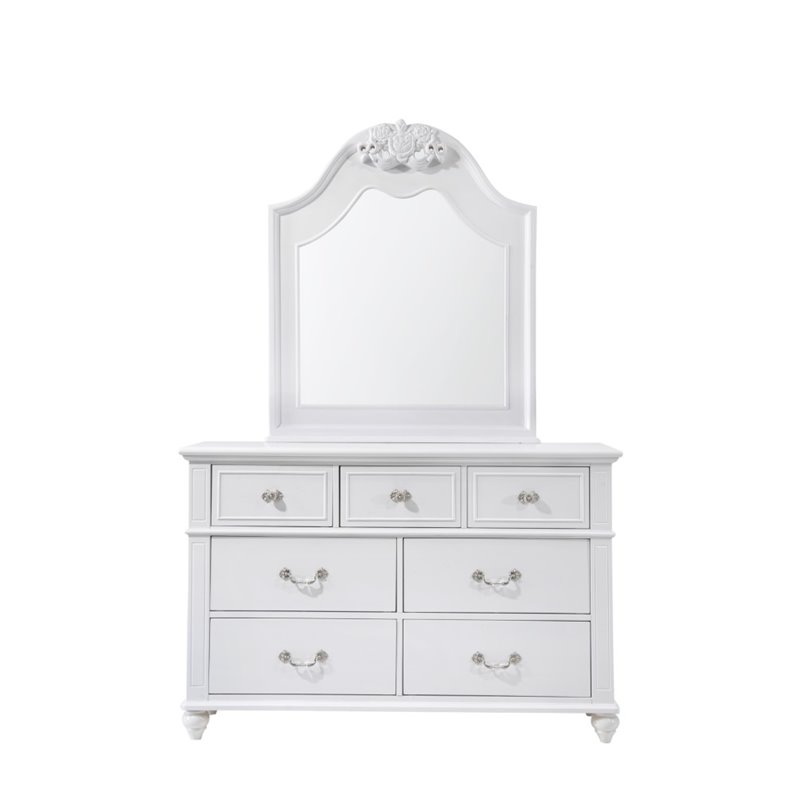 Picket House Furnishings Annie 5 Piece Full Bedroom Set in White