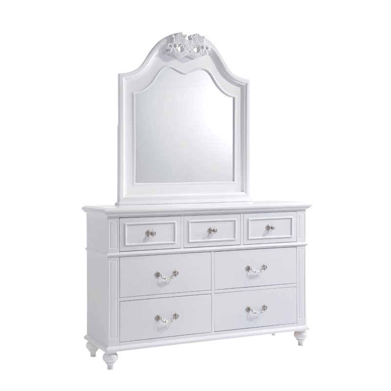 Picket House Furnishings Annie 5 Piece Full Bedroom Set in White