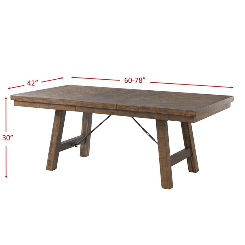 Picket House Furnishings Dex 5 Piece Dining Set in Walnut and Cream