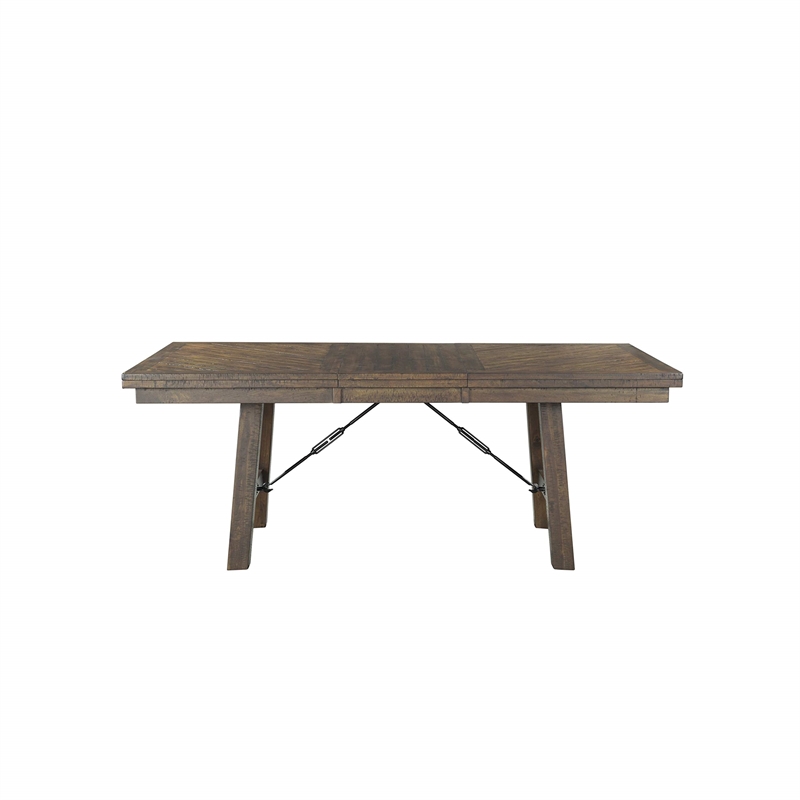 Picket House Furnishings Dex 7 Piece Dining Set in Walnut and Cream