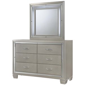 picket house furnishings glamour youth 6 drawer dresser in champagne