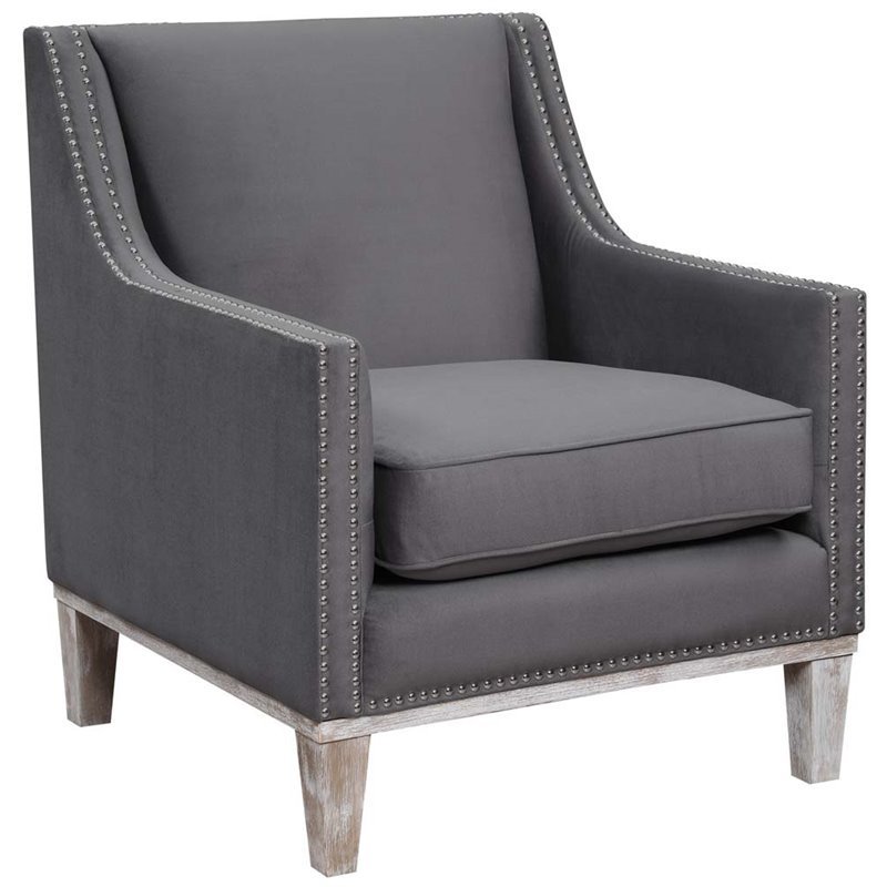 Picket House Furnishings Aster Accent Arm Chair in Charcoal