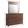 Picket House Furnishings Dex Solid Wood Dresser and Mirror Set in Walnut