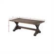 Picket House Furnishings Flynn Rectangular Coffee Table w/Trestle Base in Walnut