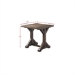 Picket House Furnishings Flynn Square End Table with Trestle Base in Dark Walnut