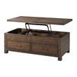 Picket House Furnishings Dex Acacia Wood Lift-Top Coffee Table in Walnut