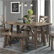 Picket House Furnishings Regan 6 Piece Dining Set in Walnut
