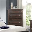 Picket House Furnishings Kingsley 5-Drawers Bedroom Chest in Walnut
