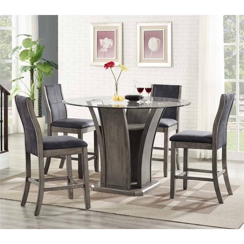 Picket House Furnishings Dylan 5 Piece Round Counter Height Dining