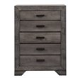 Picket House Furnishings Grayson 5 Drawer Chest in Gray Oak