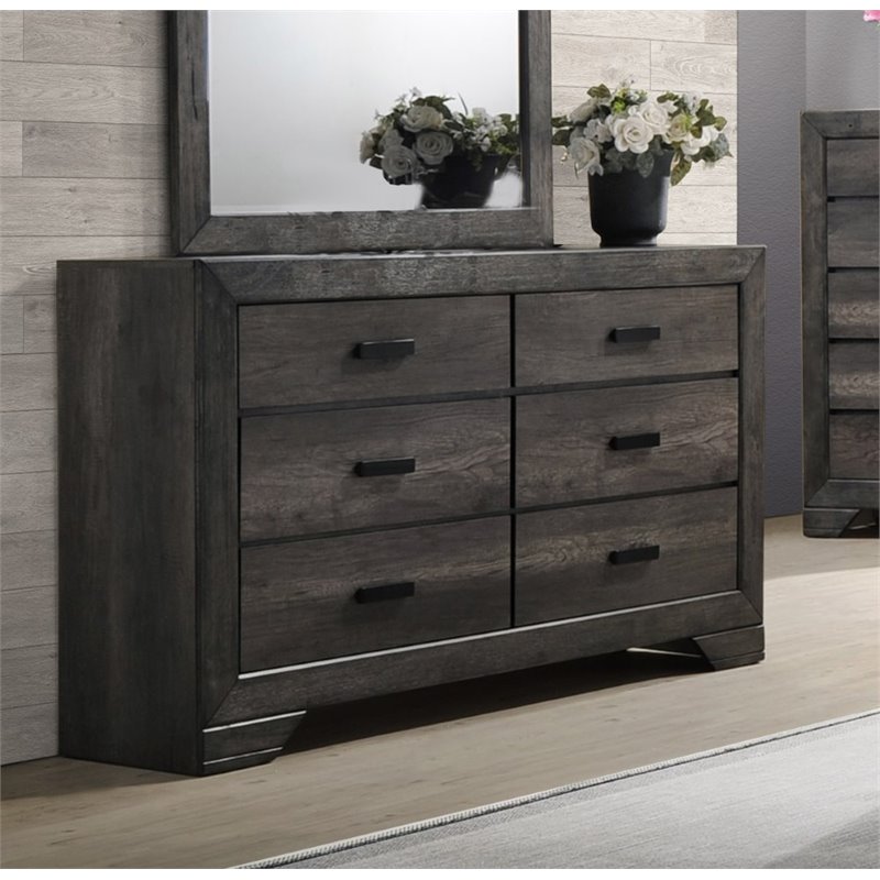 Picket House Furnishings Grayson 6 Drawer Dresser in Gray Oak | Cymax ...