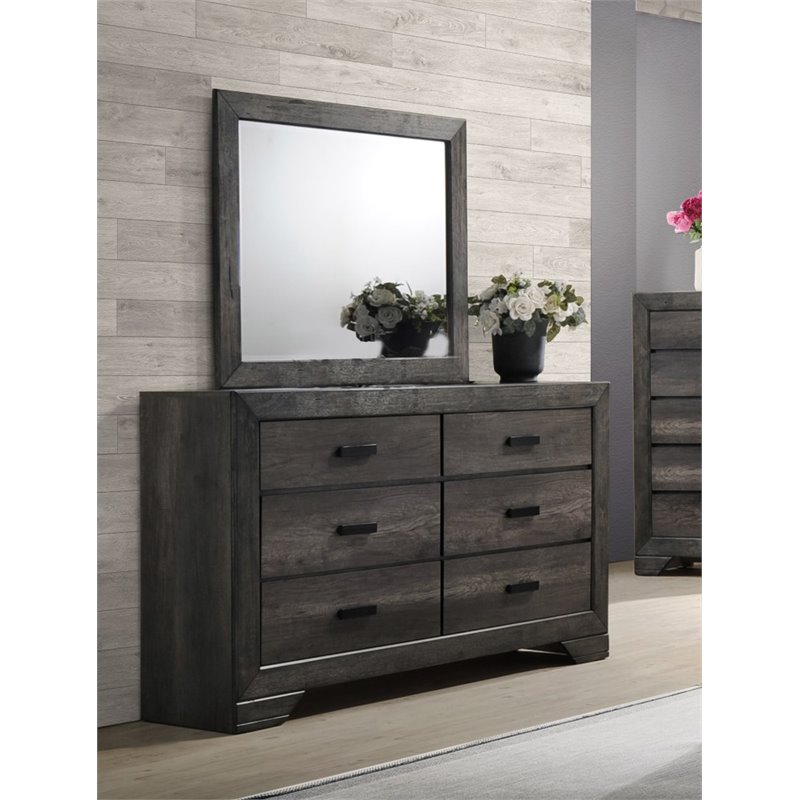 Picket House Furnishings Grayson 6 Drawer Dresser and Mirror Set
