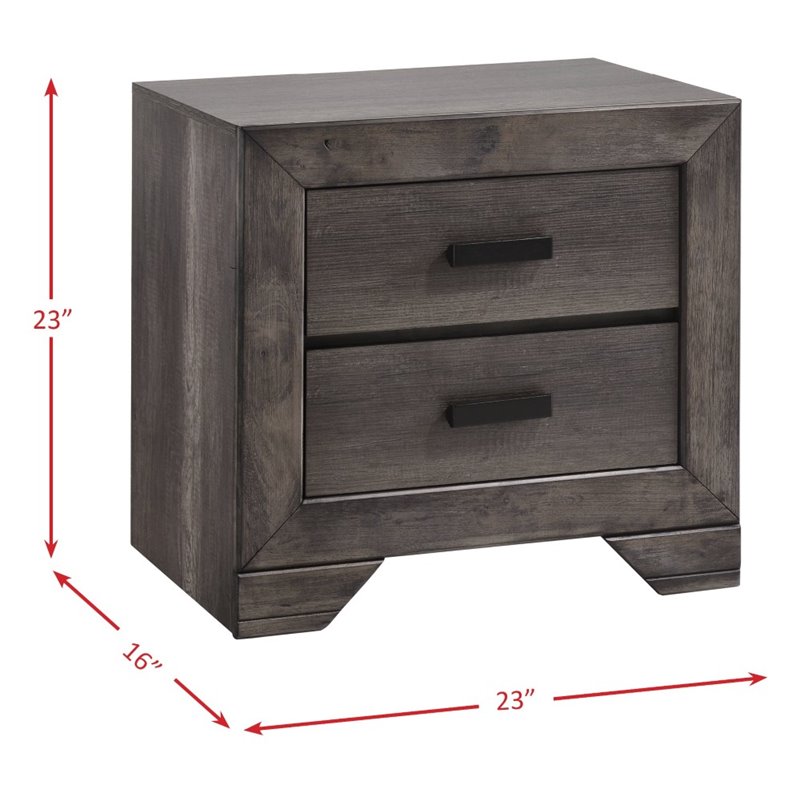 Picket House Furnishings Grayson 4 Piece Queen Panel Bedroom Set in Gray Oak