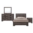 Picket House Furnishings Grayson 4 Piece Queen Panel Bedroom Set in Gray Oak
