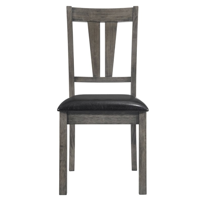 Picket House Furnishings Grayson Faux Leather Dining Chair in Gray (Set of 2)