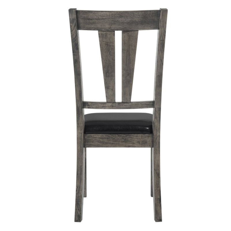 Picket House Furnishings Grayson Faux Leather Dining Chair in Gray (Set of 2)
