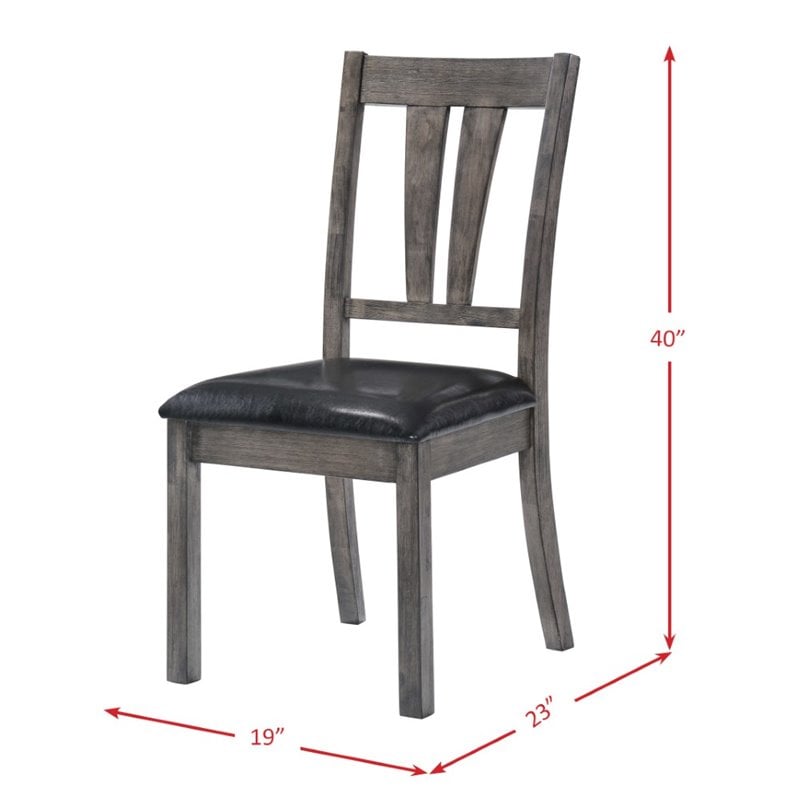 Picket House Furnishings Grayson 5 Piece Extendable Dining Set in Gray