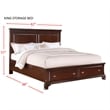 Picket House Furnishings Brinley Cherry King Storage Bed in Cherry