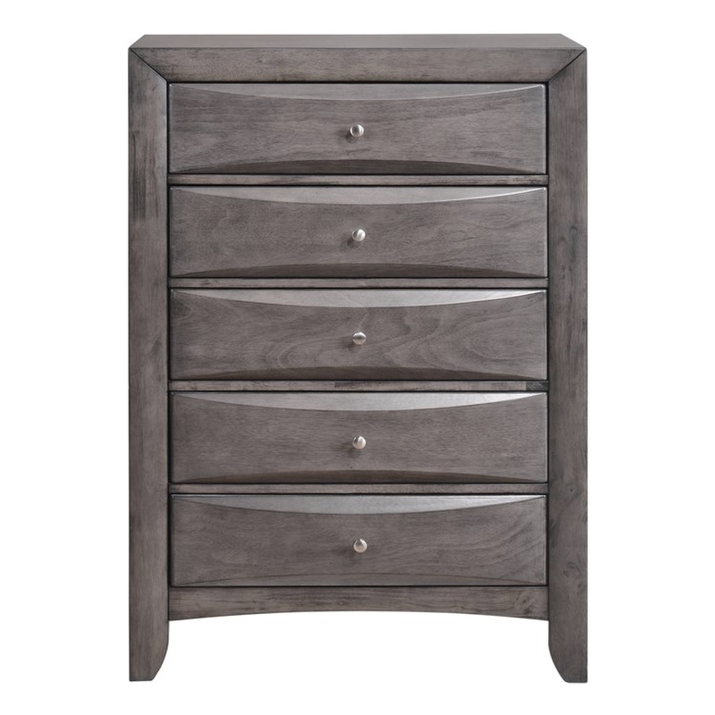 Picket House Furnishings Madison 5-Drawers Bedroom Chest in Gray