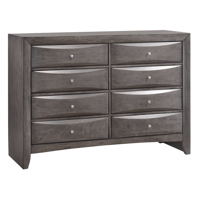 Picket House Furnishings Madison 8-Drawers Bedroom Dresser in Gray
