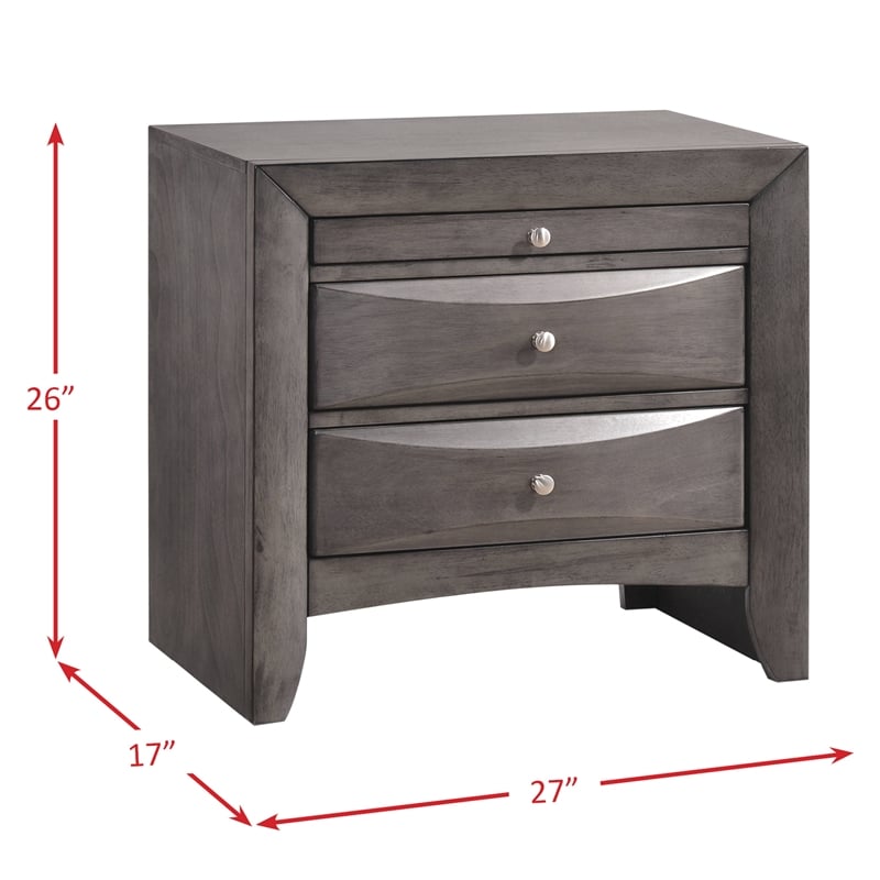 Picket House Furnshings Madison Nightstand in Gray