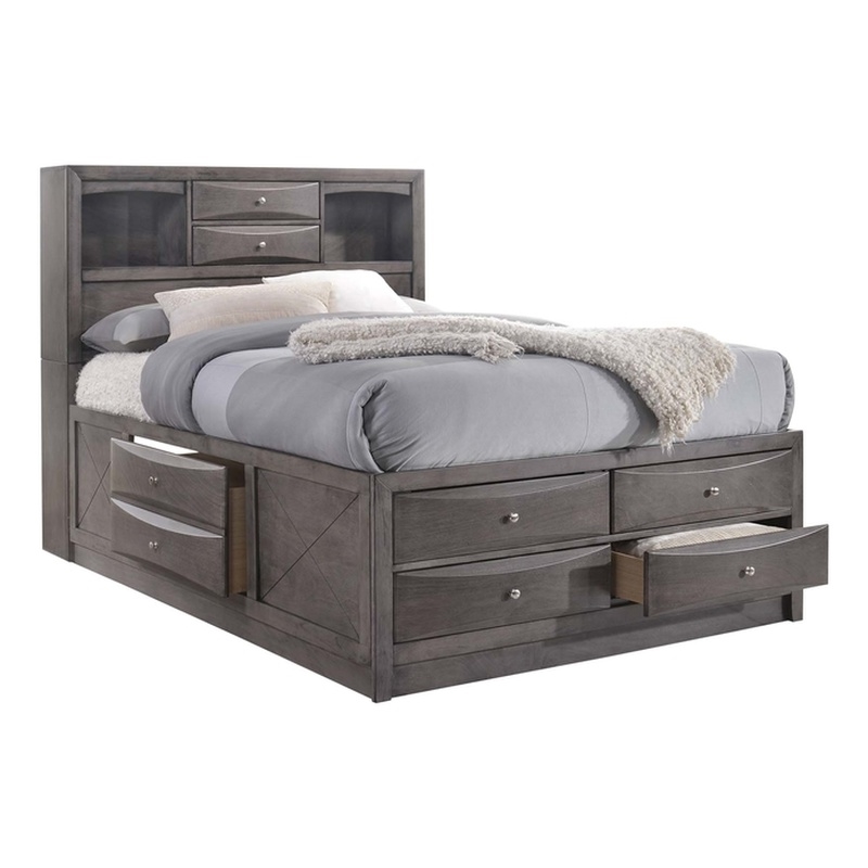 Picket House Furnishings Madison Queen Storage Bed in Gray
