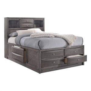 Picket House Furnishings Madison Queen Storage Bed in Gray