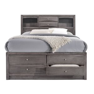 picket house madison king storage bed in gray