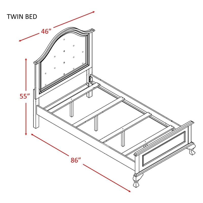 Picket House Furnishings Jenna Full Panel Bed in White