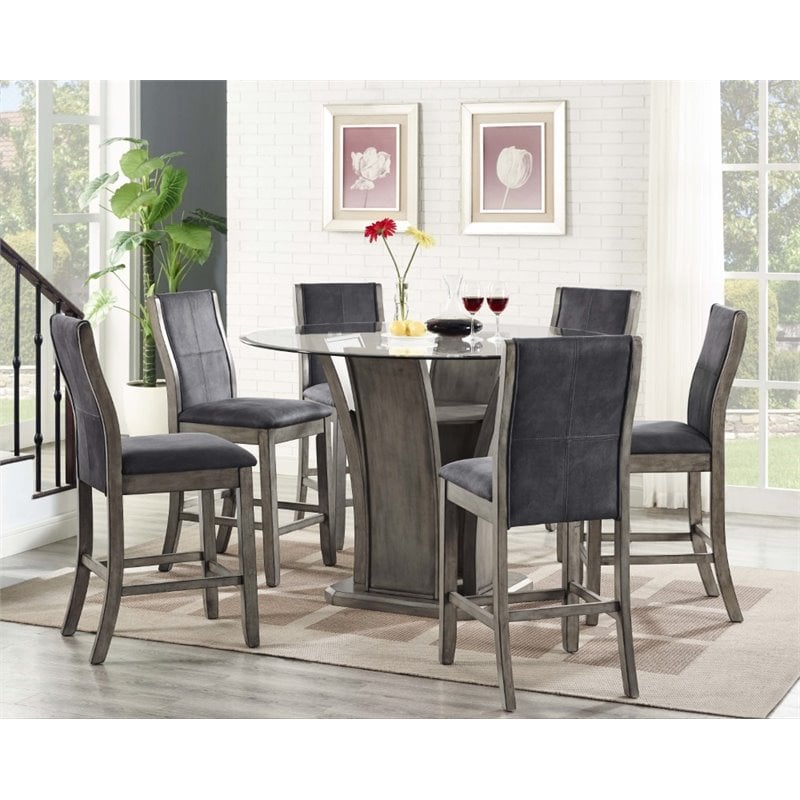 Picket House Furnishings Dylan 7 Piece Round Counter Height Dining
