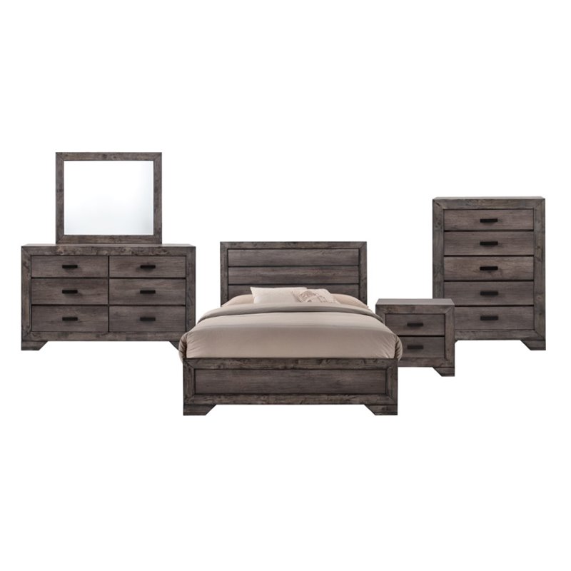 Picket House Furnishings Grayson 5 Piece King Panel Bedroom Set