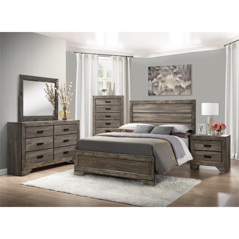 Picket House Furnishings Grayson 6 Piece King Panel Bedroom Set