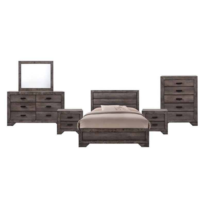 Picket House Furnishings Grayson 6 Piece King Panel Bedroom Set