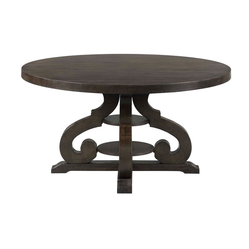 Picket House Furnishings Stanford 5 Piece Round Dining Set in Walnut