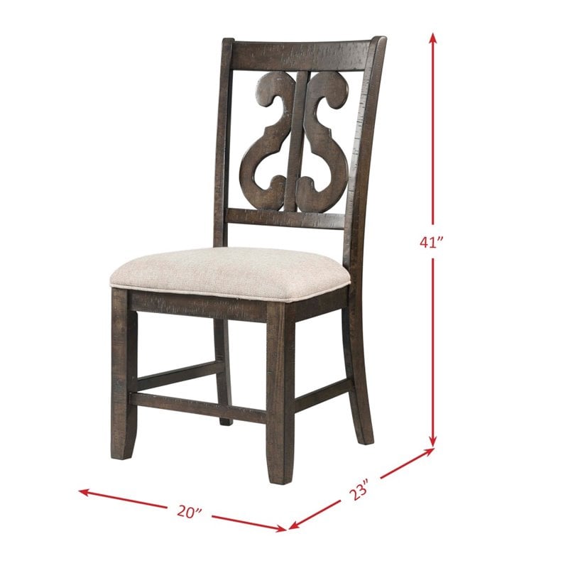 Picket House Furnishings Stanford 5 Piece Round Dining Set in Walnut