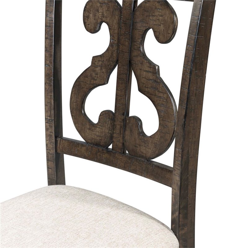 Picket House Furnishings Stanford 5 Piece Round Dining Set in Walnut