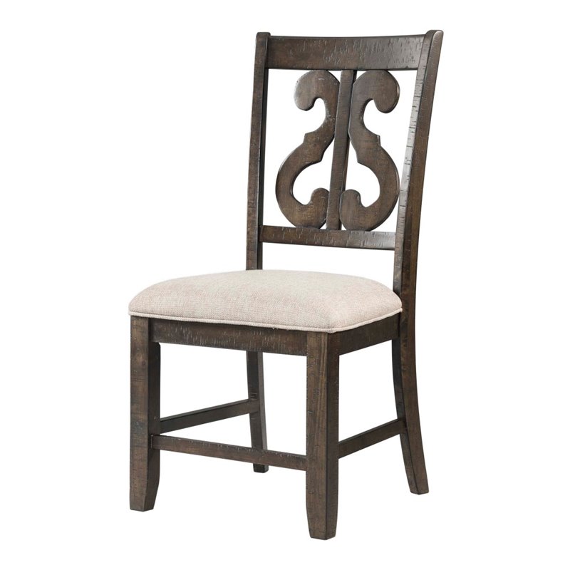 Picket House Furnishings Stanford 7 Piece Round Dining Set in Walnut