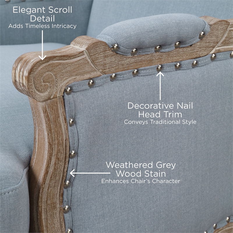 Picket House Furnishings Regal Accent Chair in Light Blue