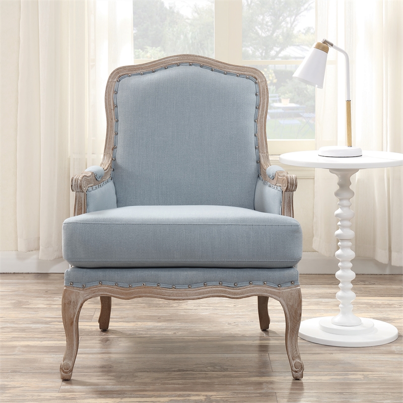 Picket House Furnishings Regal Accent Chair in Light Blue