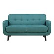 Picket House Furnishings Hailey Low Arms Loveseat in Teal