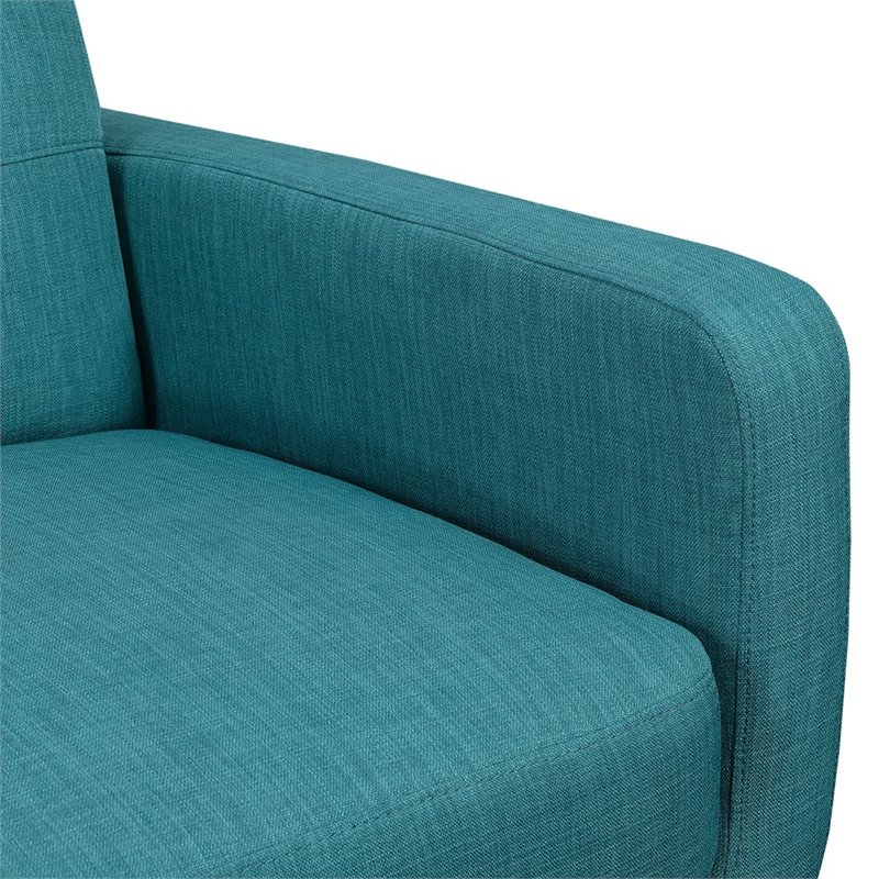 Picket House Furnishings Hailey Low Arms Loveseat in Teal