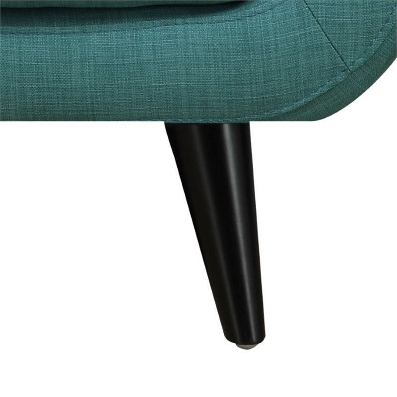 Picket House Furnishings Hailey Low Arms Loveseat in Teal